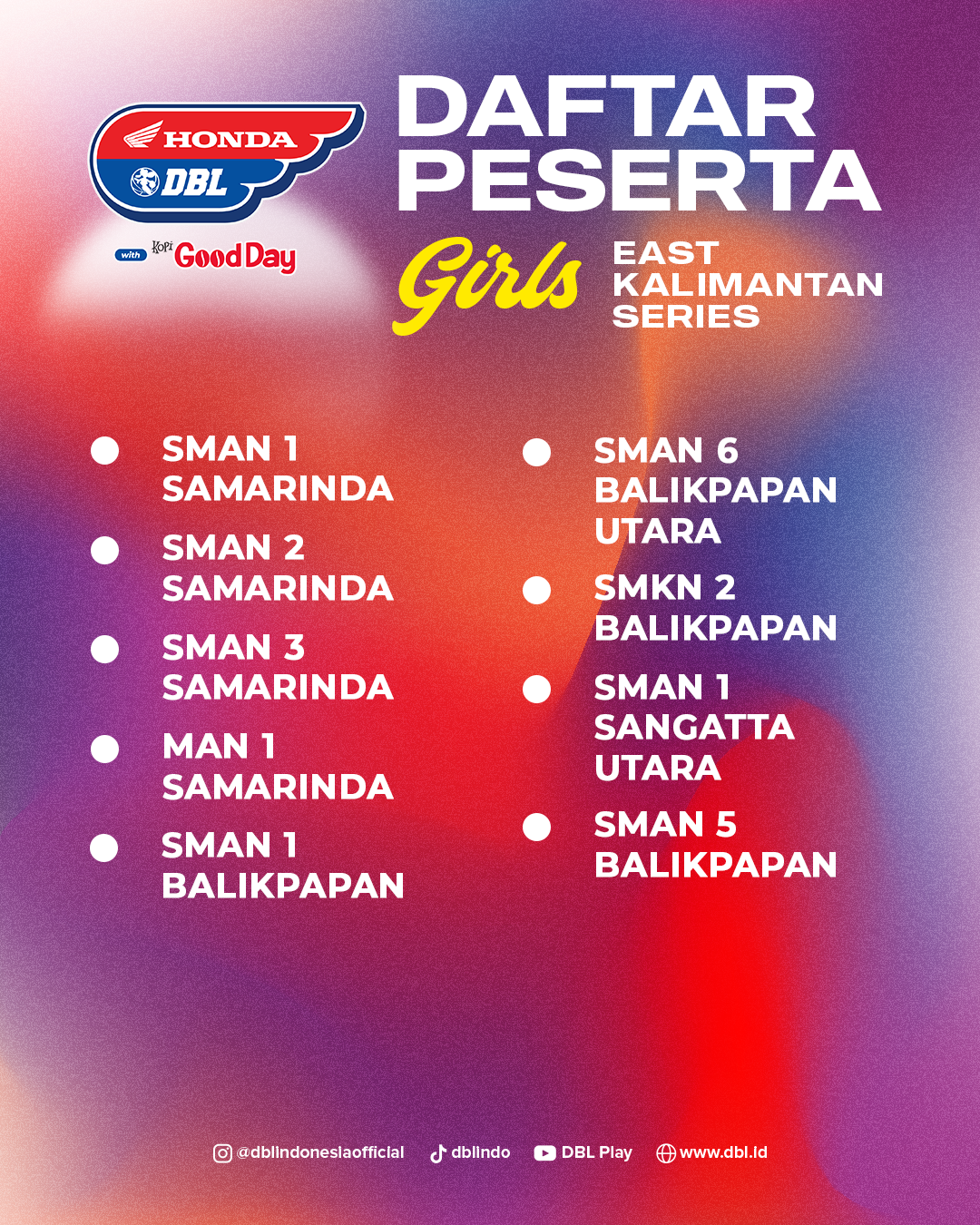 DAFTAR PESERTA GIRLS