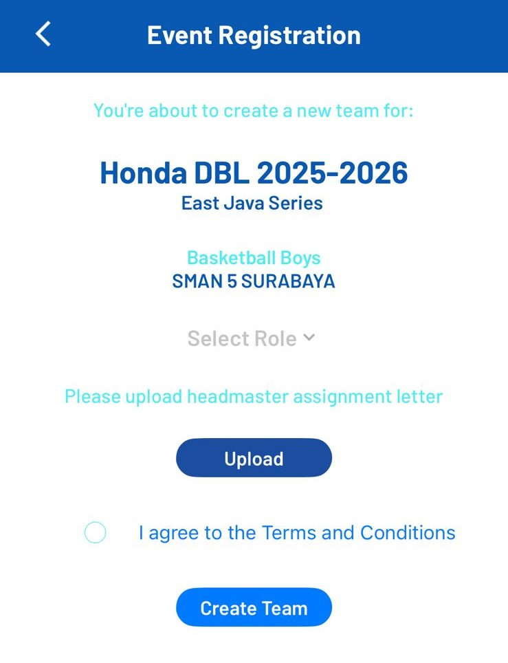 Cara Pendaftaran DBL 2025-2026