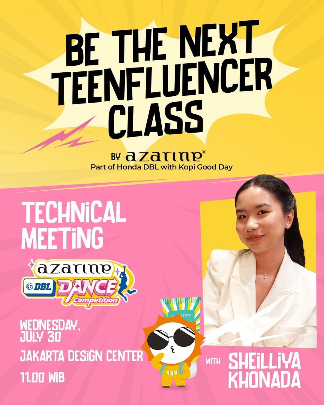 Poster Technical Meeting Azarine DBL Dance Competition