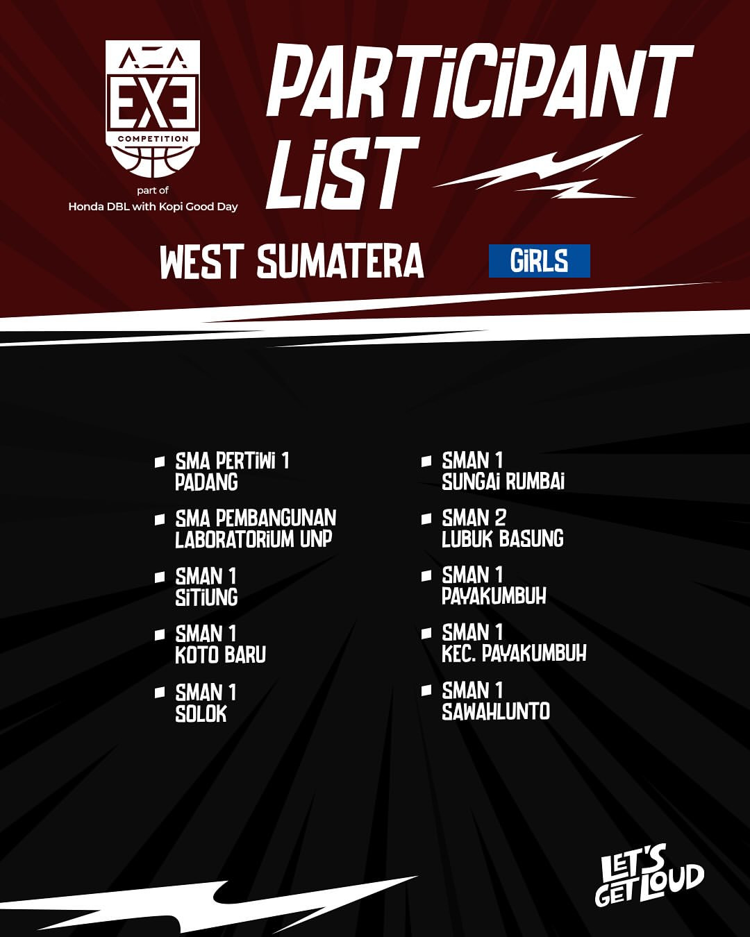 Tim putri AZA 3X3 Competition 2025 West Sumatera