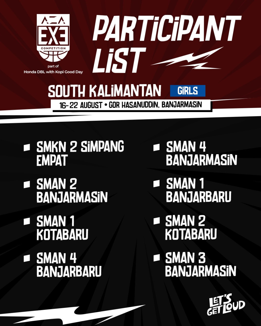Ini Daftar Sekolah yang Ikut DBL Banjarmasin 2025