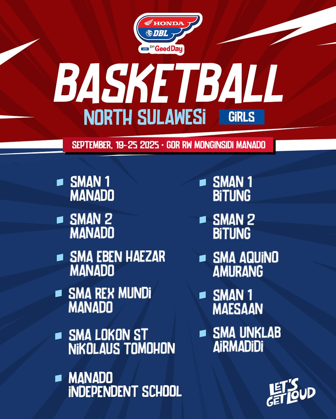 Tim putri dbl manado 2025