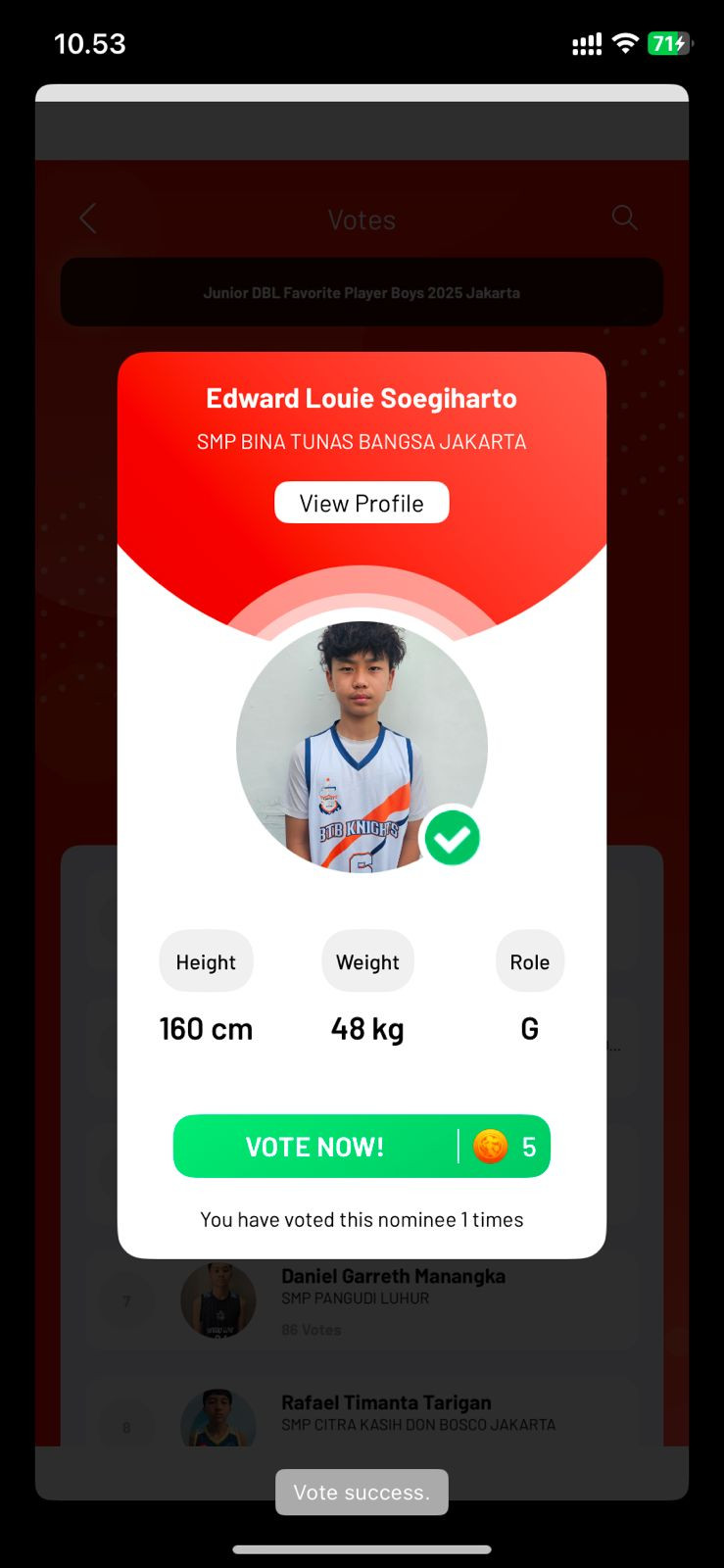 Junior DBL Favorite 2025 Jakarta