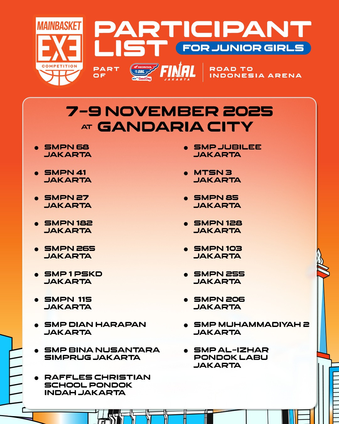 Mainbasket 3X3 Competition 2025 (SMP-Putri)