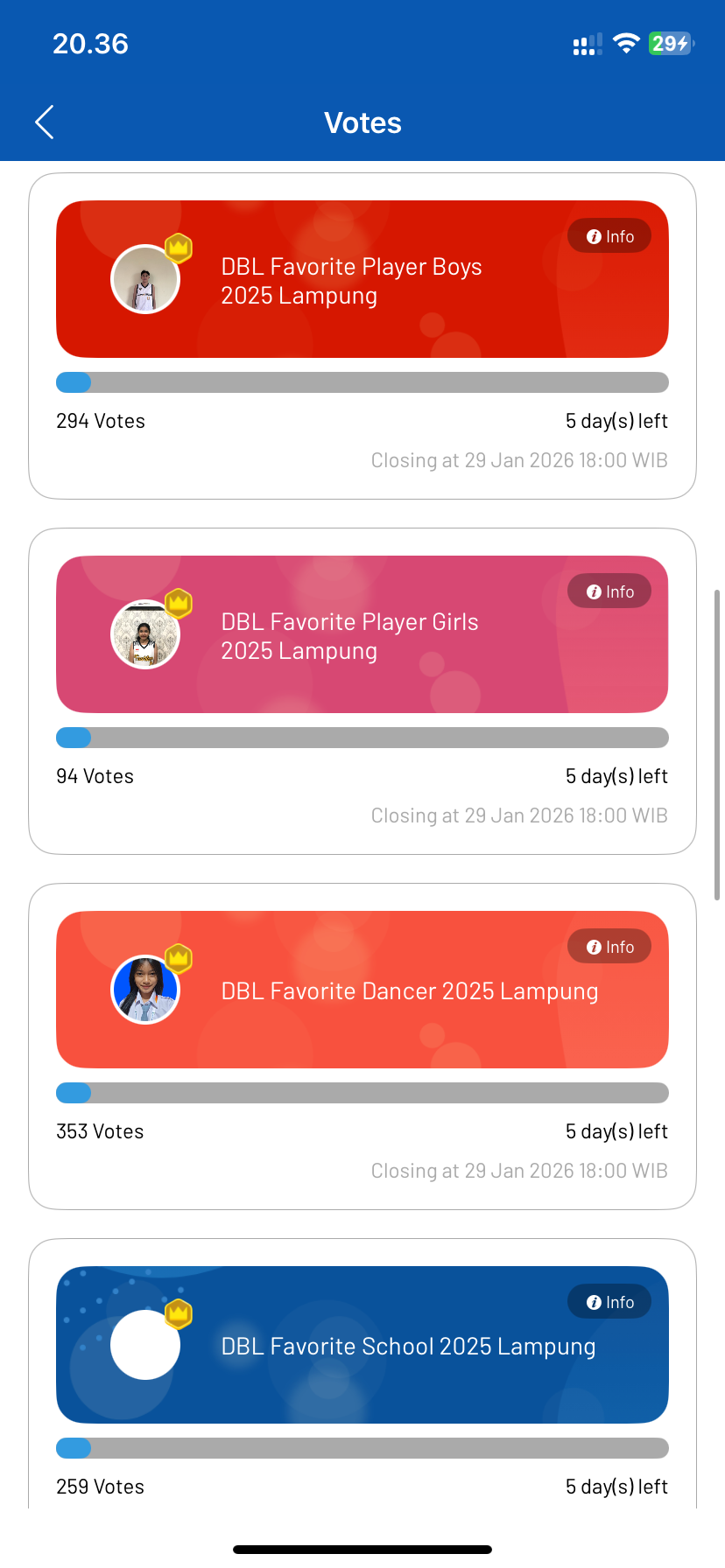 DBL Favorite 2025-2026 Lampung 