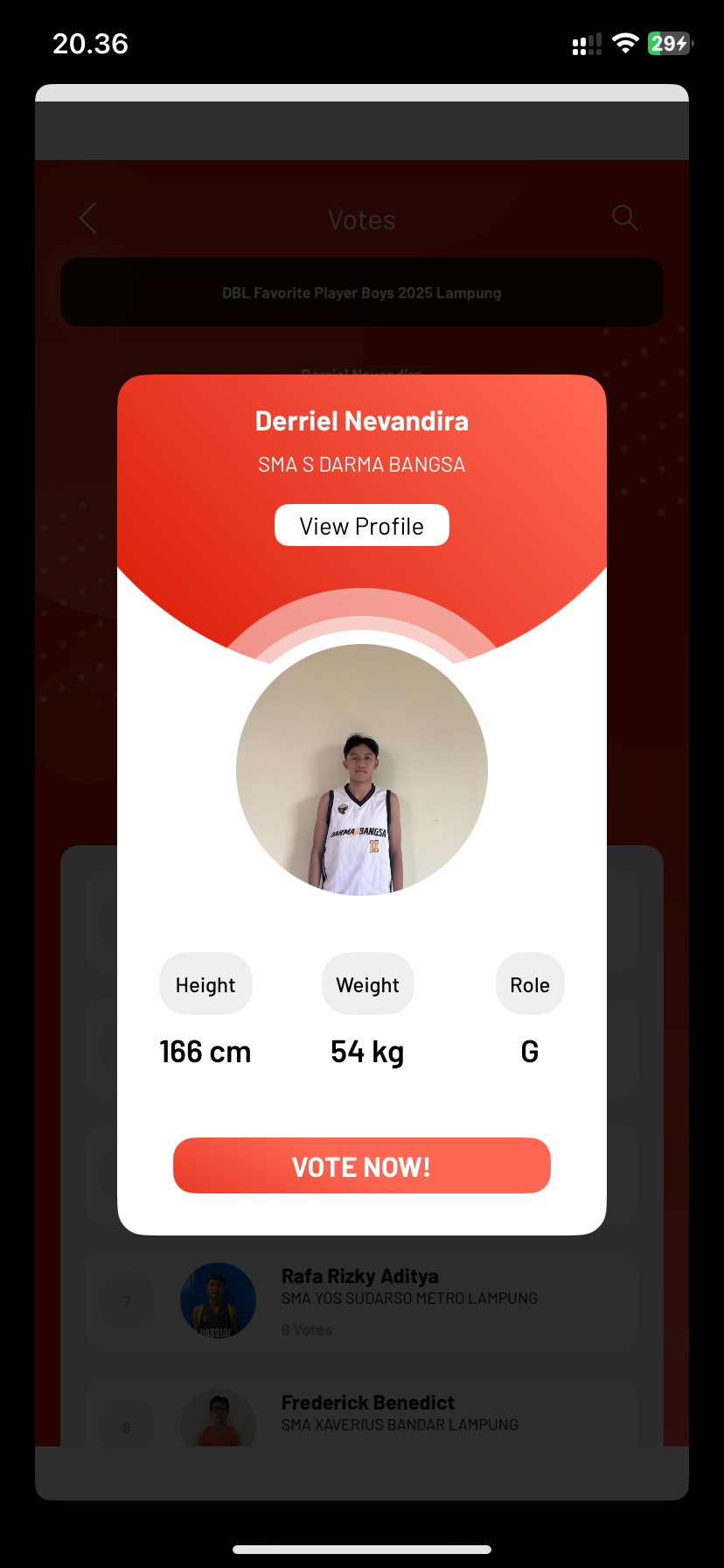 DBL Favorite 2025-2026 Lampung 