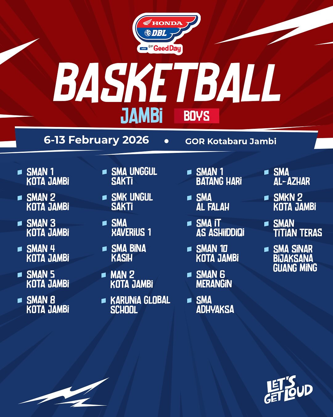 Team List DBL Jambi 2025-2026 (PUTRA)