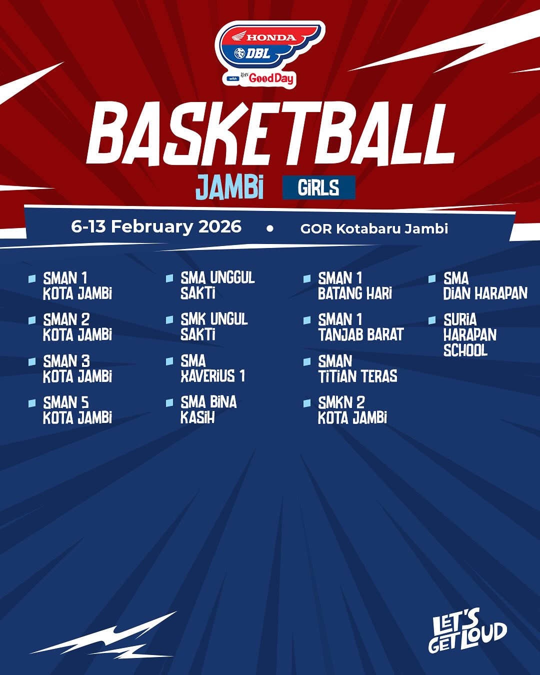 Team List DBL Jambi 2025-2026 (PUTRI)