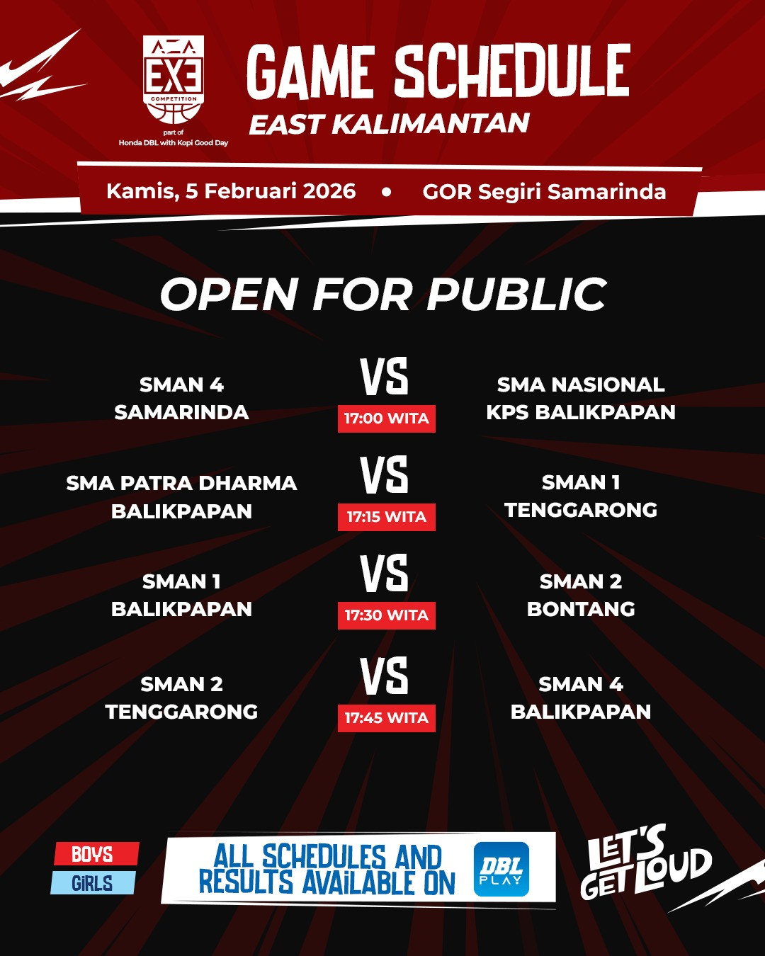 jadwal AZA 3x3 Competition 2025-2026 East Kalimantan