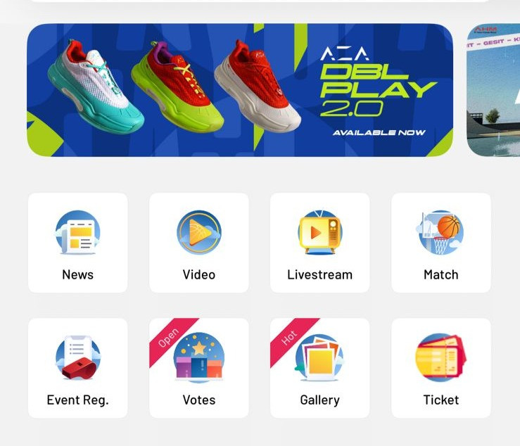 Halaman utama DBL Play