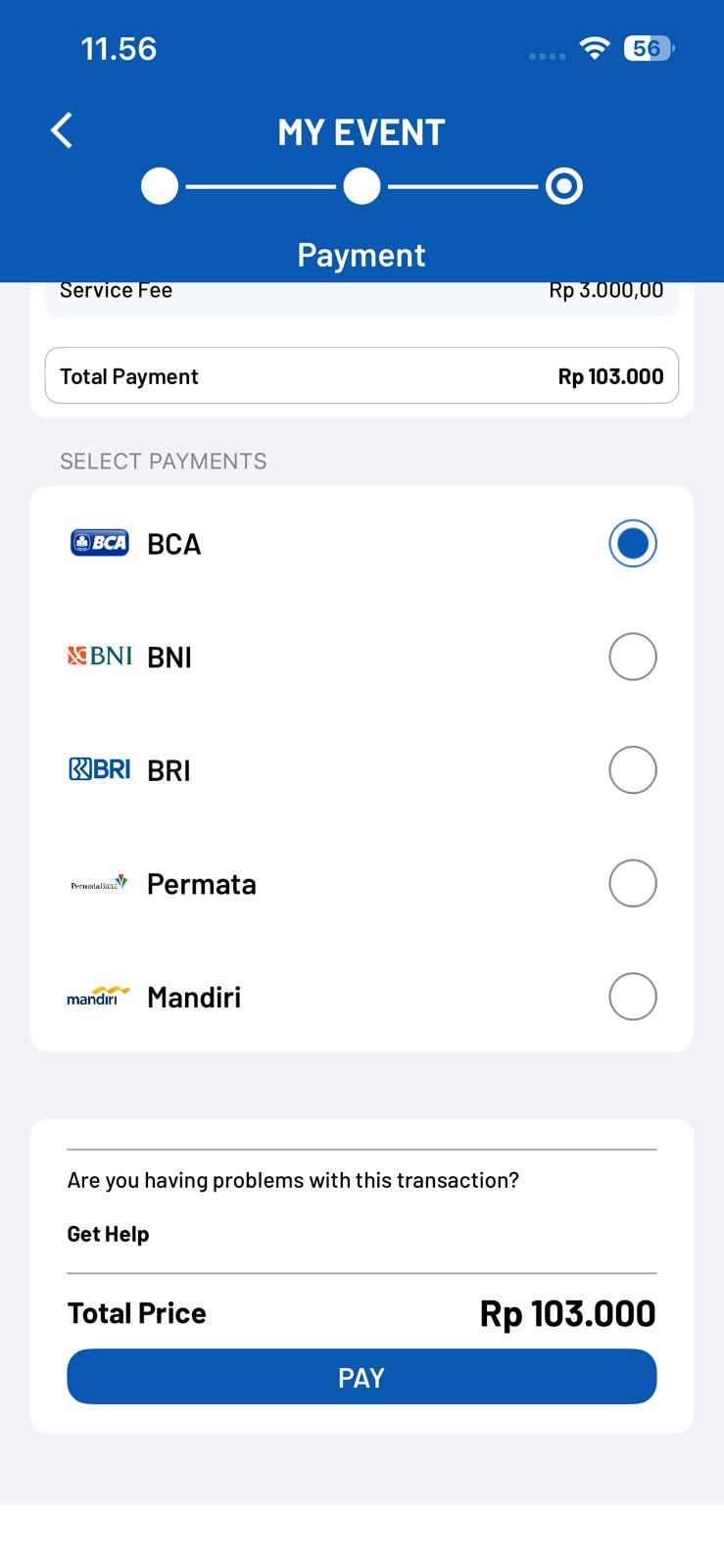 Halaman Payment DBL Play