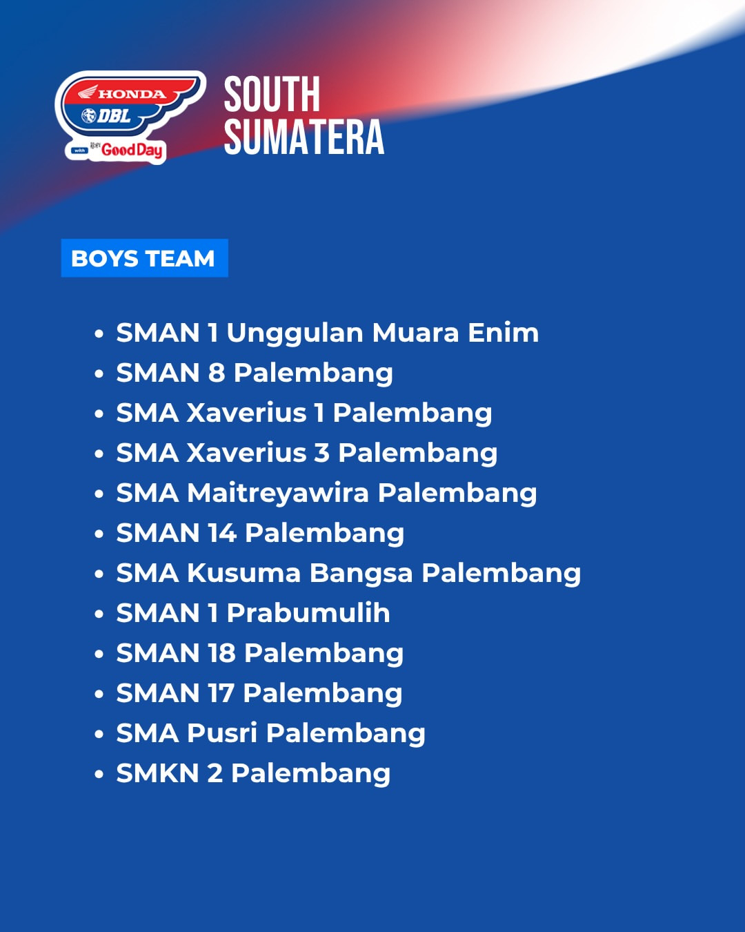 Dbl south sumatra 2026