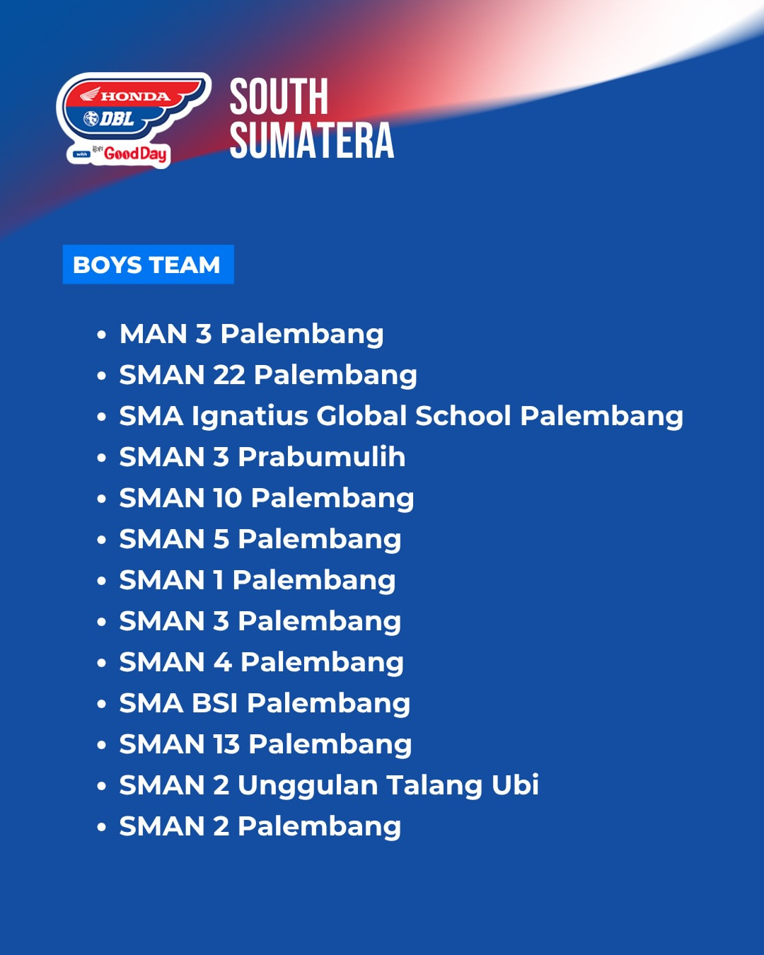 Dbl south sumatra 2026