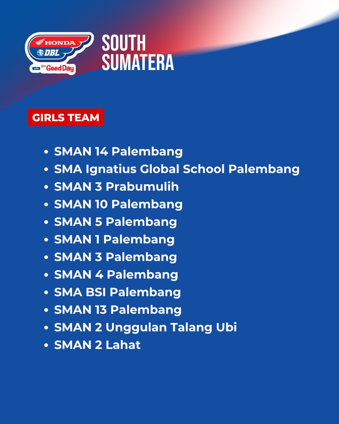 Dbl south sumatra 2026