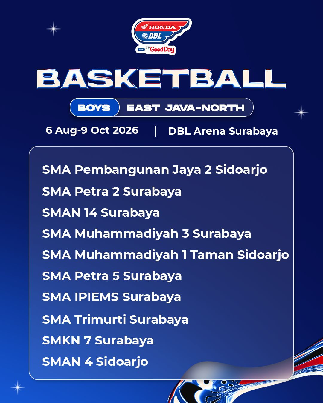 Daftar tim putra