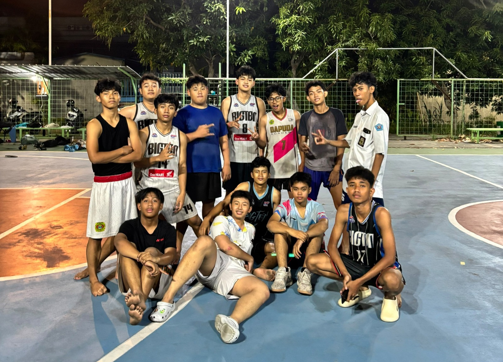 Putra Bigten setelah merampungkan latihan untuk persiapan menuju Honda DBL with Kopi Good Day East Java-North (Foto: Dokumentasi pribadi Dimas Arjuna Putra Widjaya)