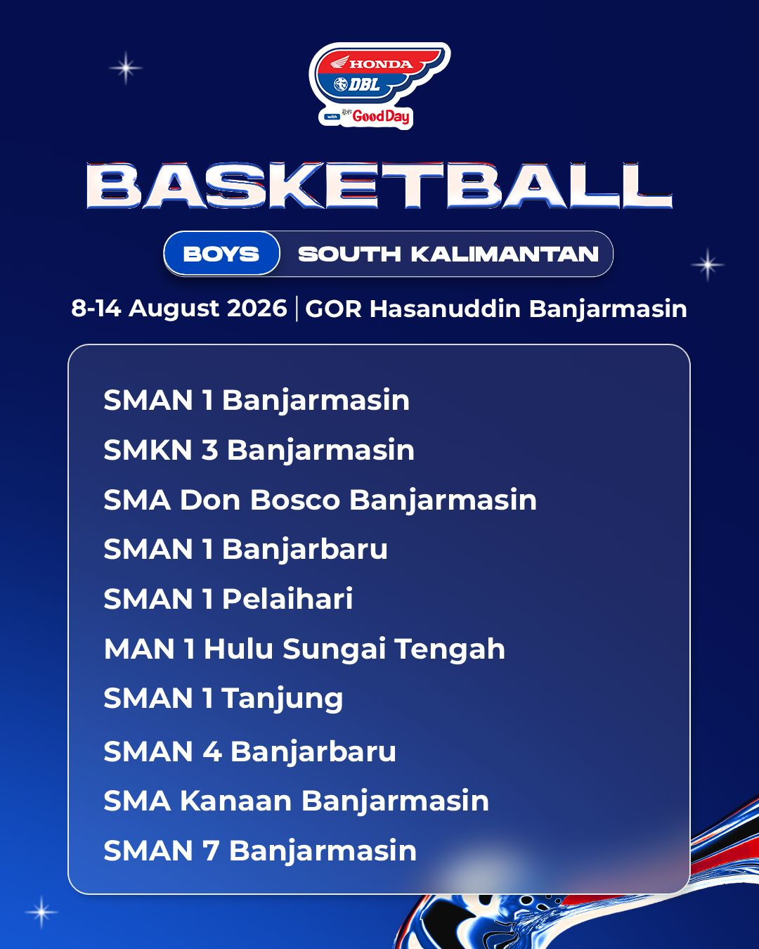 Daftar tim putra