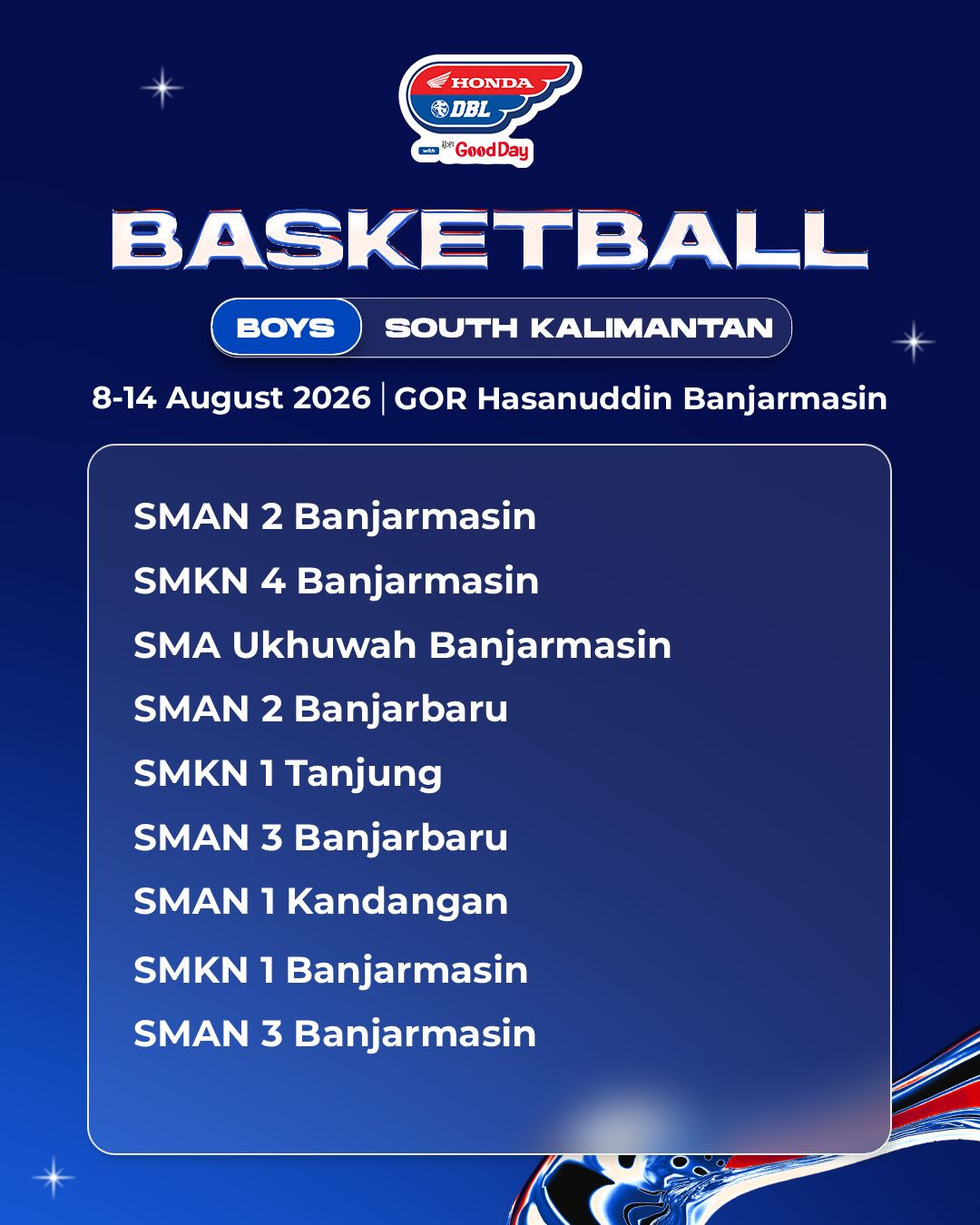 Daftar tim putra