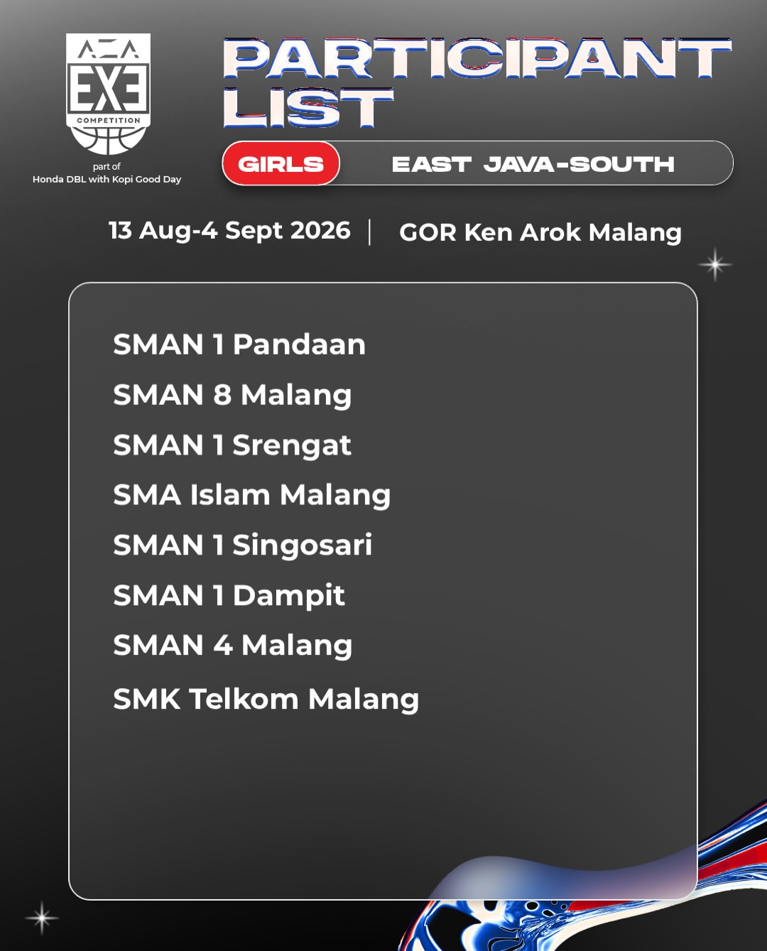 Participant List AZA 3X3 Competition 2026 East Java-South
