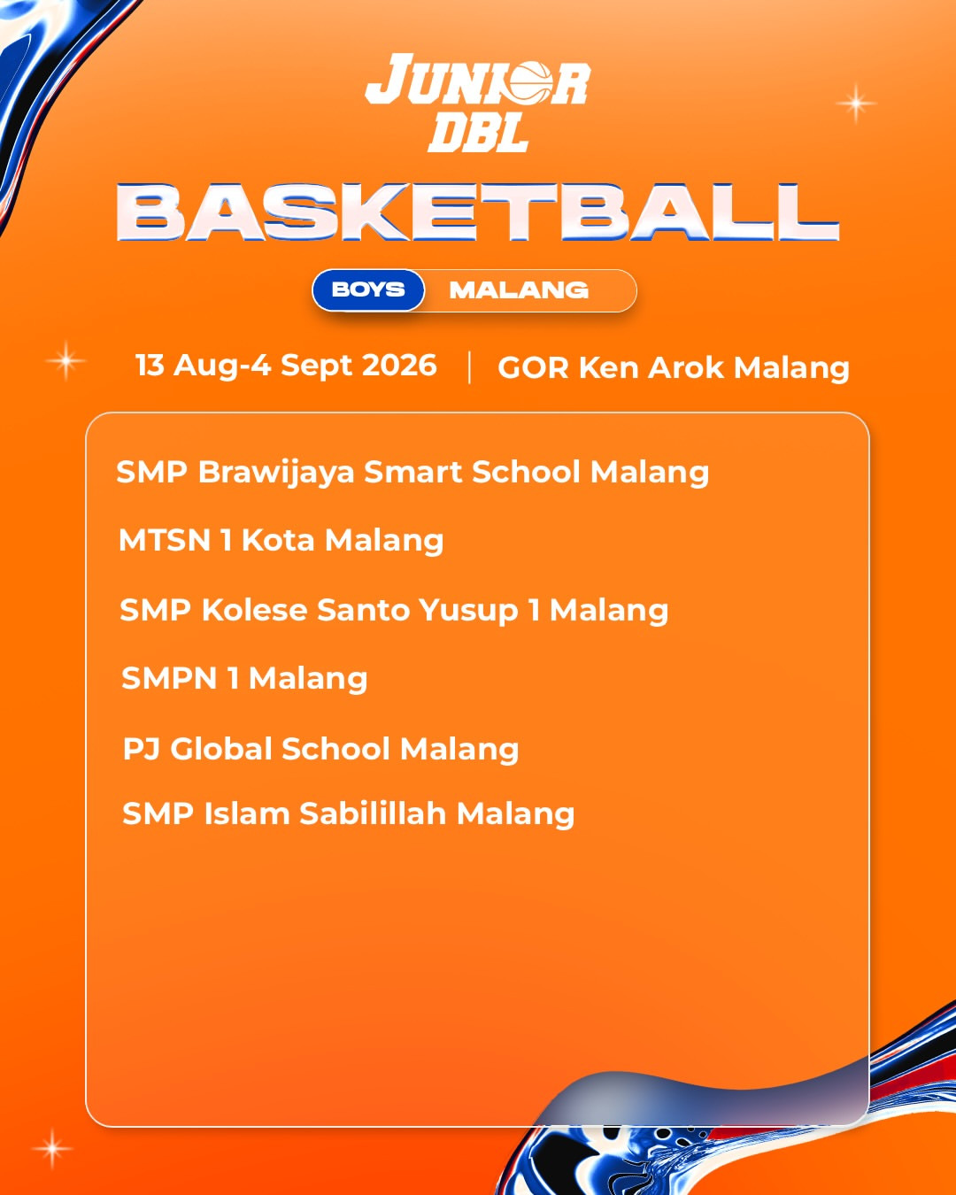 Berikut Daftar Partisipan Junior DBL 2026 Malang, Ada Sekolahmu