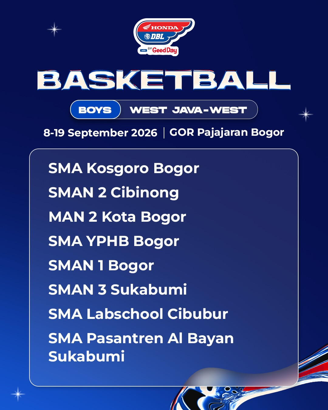 Daftar tim putra