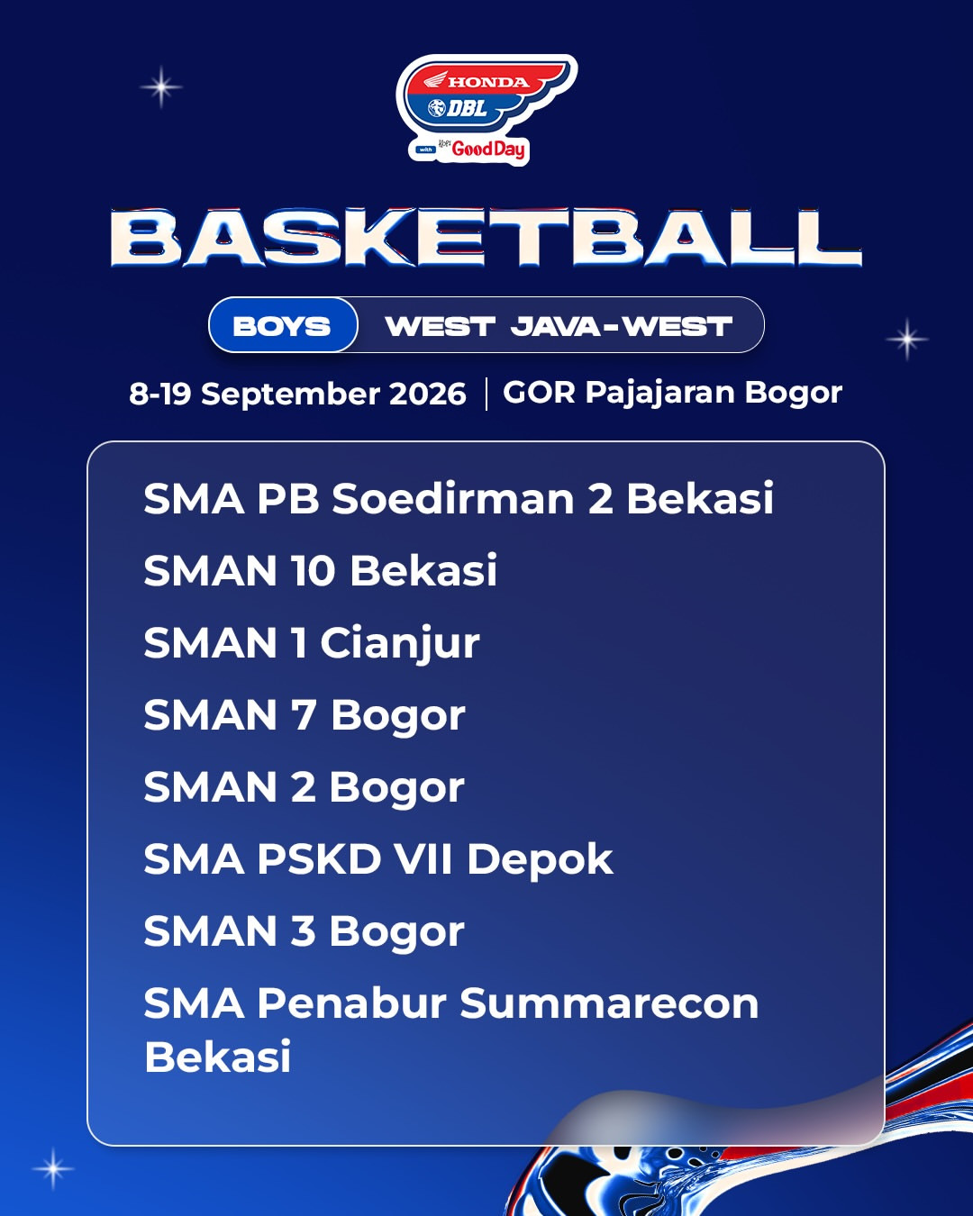 Daftar tim putra