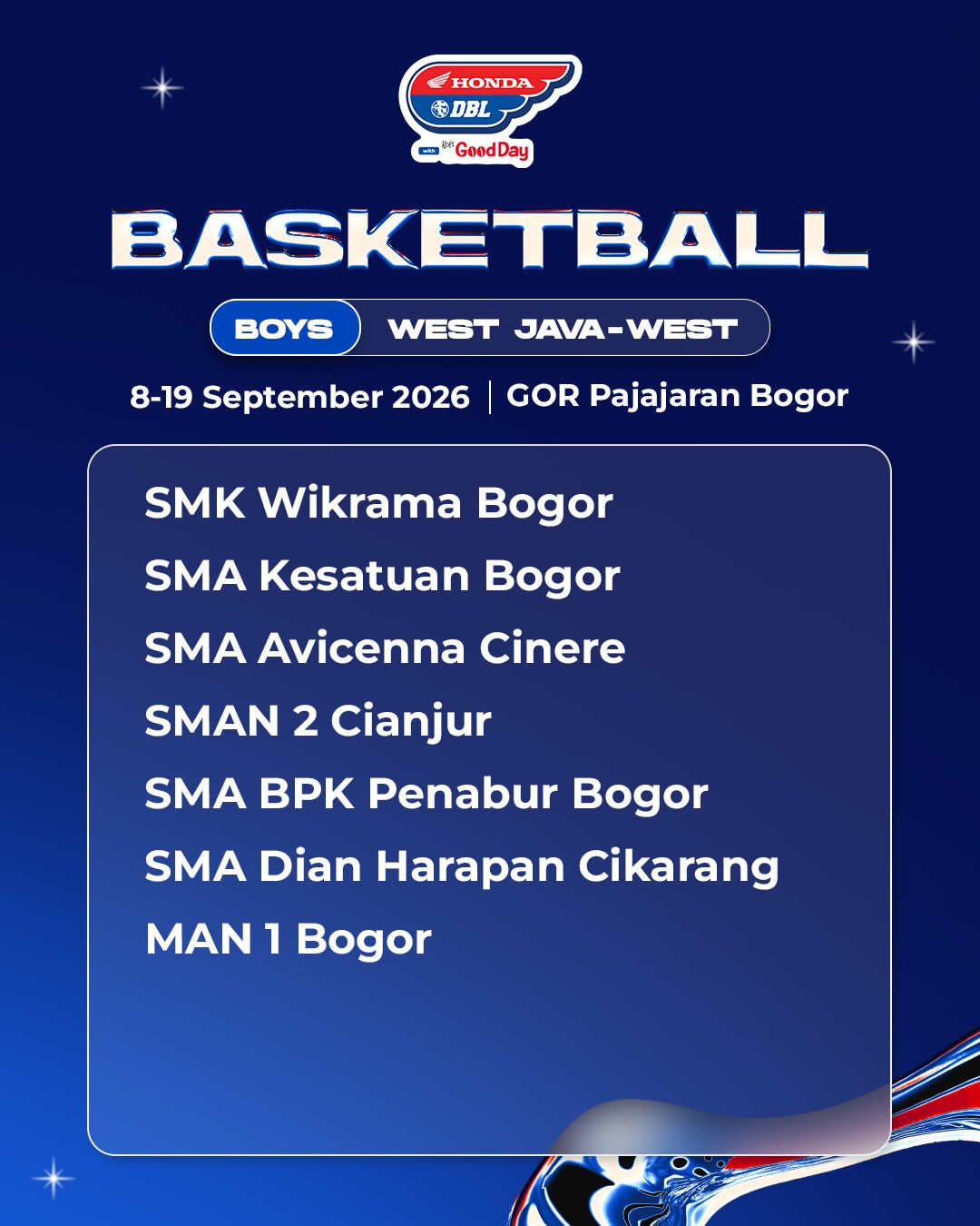 Daftar tim putra