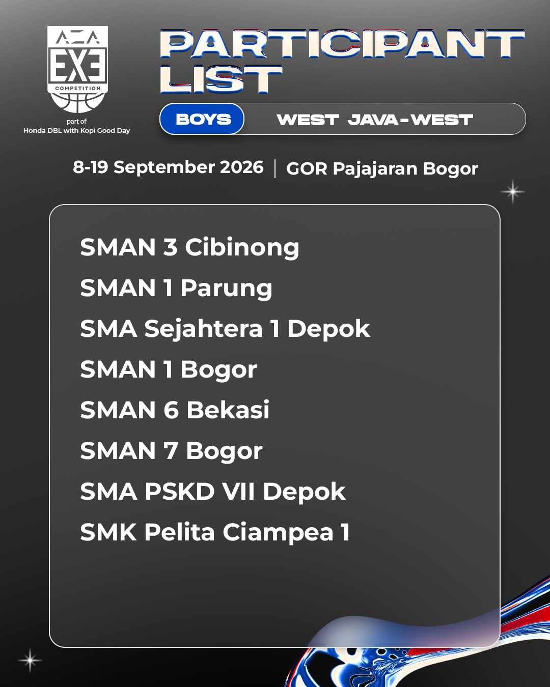 Daftar tim putra