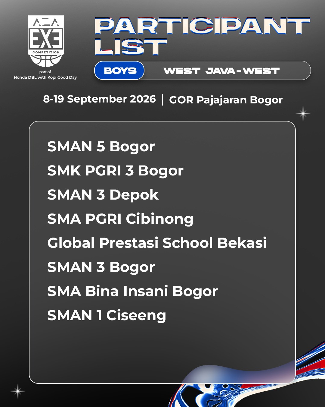 Daftar tim putra