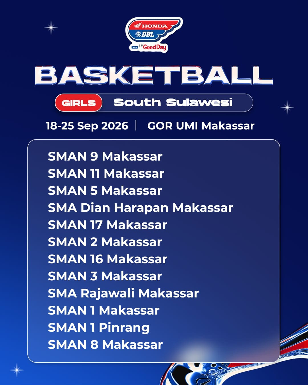 Perburuan Takhta Siap Dimulai! Berikut Daftar Partisipan DBL South Sulawesi 2026