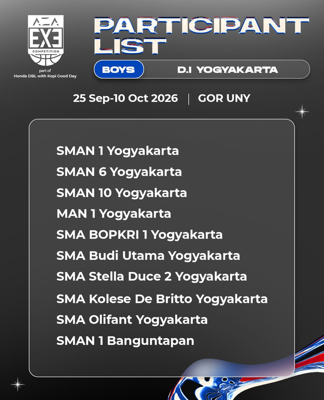 Daftar tim putra