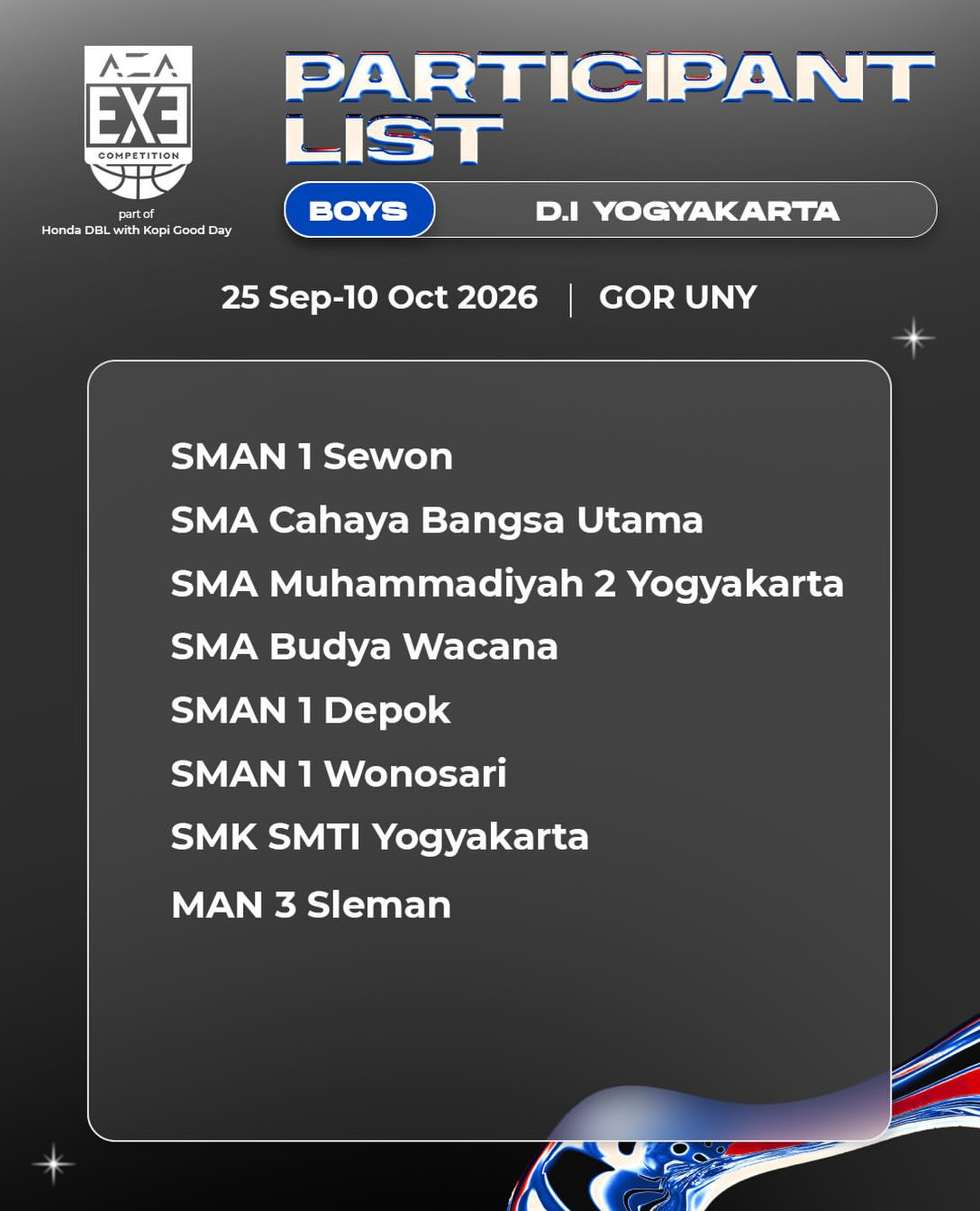 Daftar tim putra