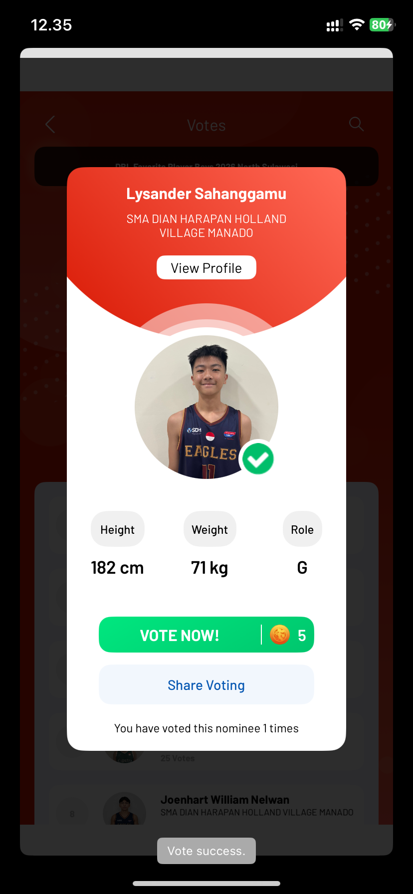 DBL Favorite 2026 North Sulawesi