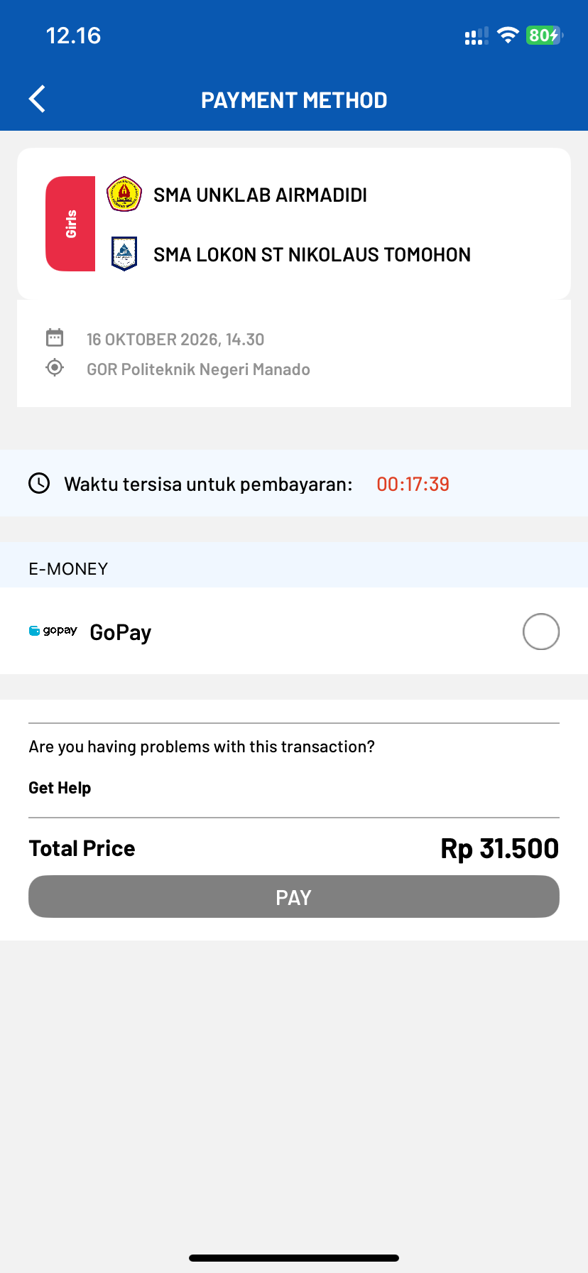 DBL North Sulawesi - Cara Beli Tiket